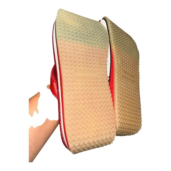 Lower East Side Red Rare Y2K Vintage Platform Flip Flop Sandals Women’s Sz 8 - Picture 11 of 12